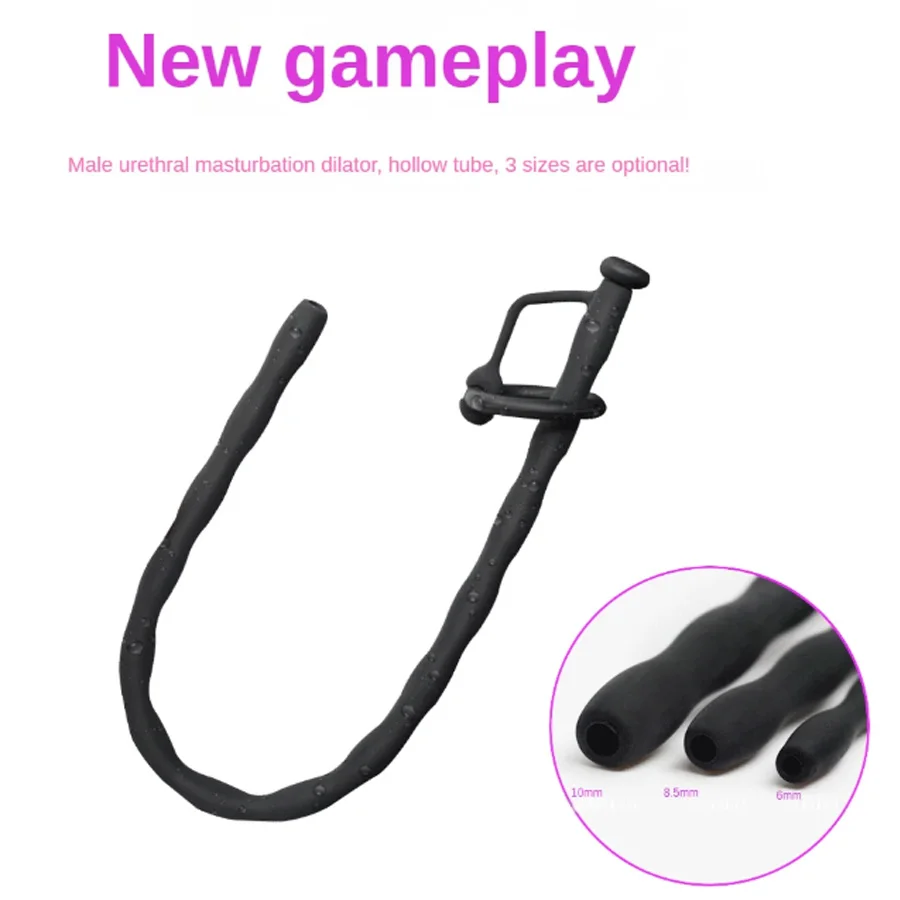 Penis Sex Toys Silicone Hollow Urethral Catheter Dilator Horse Eye Irritation Adult Sex Toy For Men Gay Penis Plug Insertion Urethral Cather
