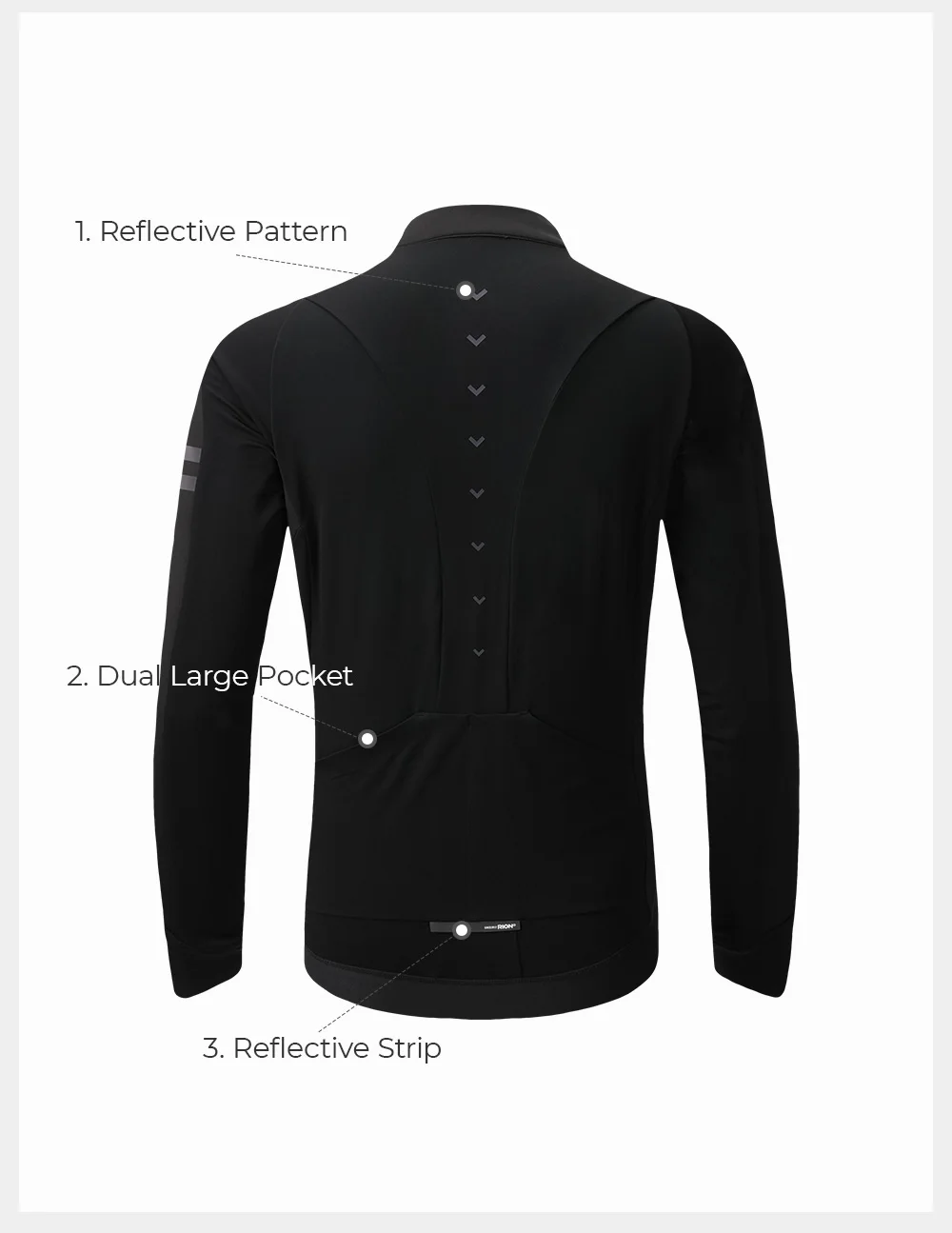 Description Picture 5 of itemRION Cycling Jacket Men Coats Winter Thermal Fleece Windbreaker Waterproof MTB Bicycle Clothing Motorcycle Bike Jackets 5℃-18℃