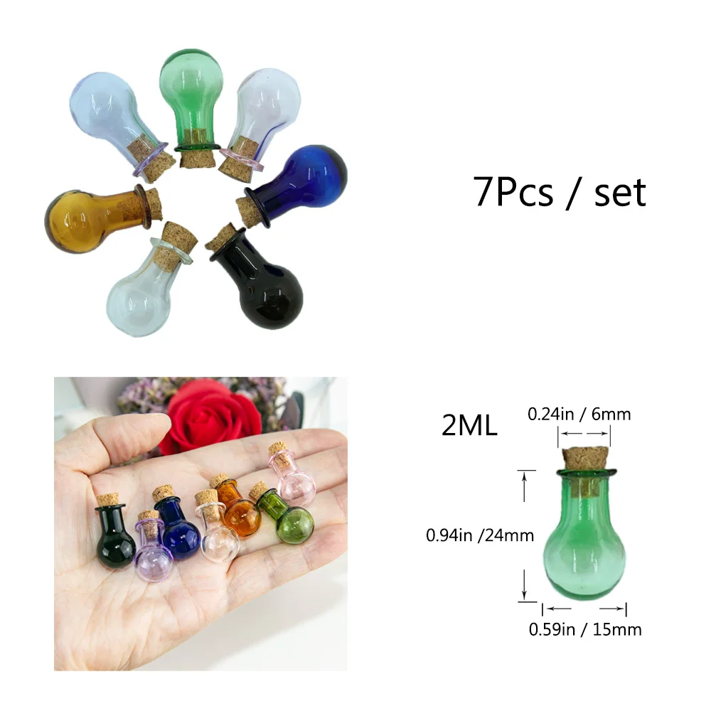 thumbnail image 2 of BENECREAT 24 Pack 8ml/0.27oz Mini Glass Empty Cosmetic Jars Clear Small Vials Empty Glass Bottles With Screwed Aluminum Caps For Wishing Message Bottle Liquid Hold Storage 2 of 14