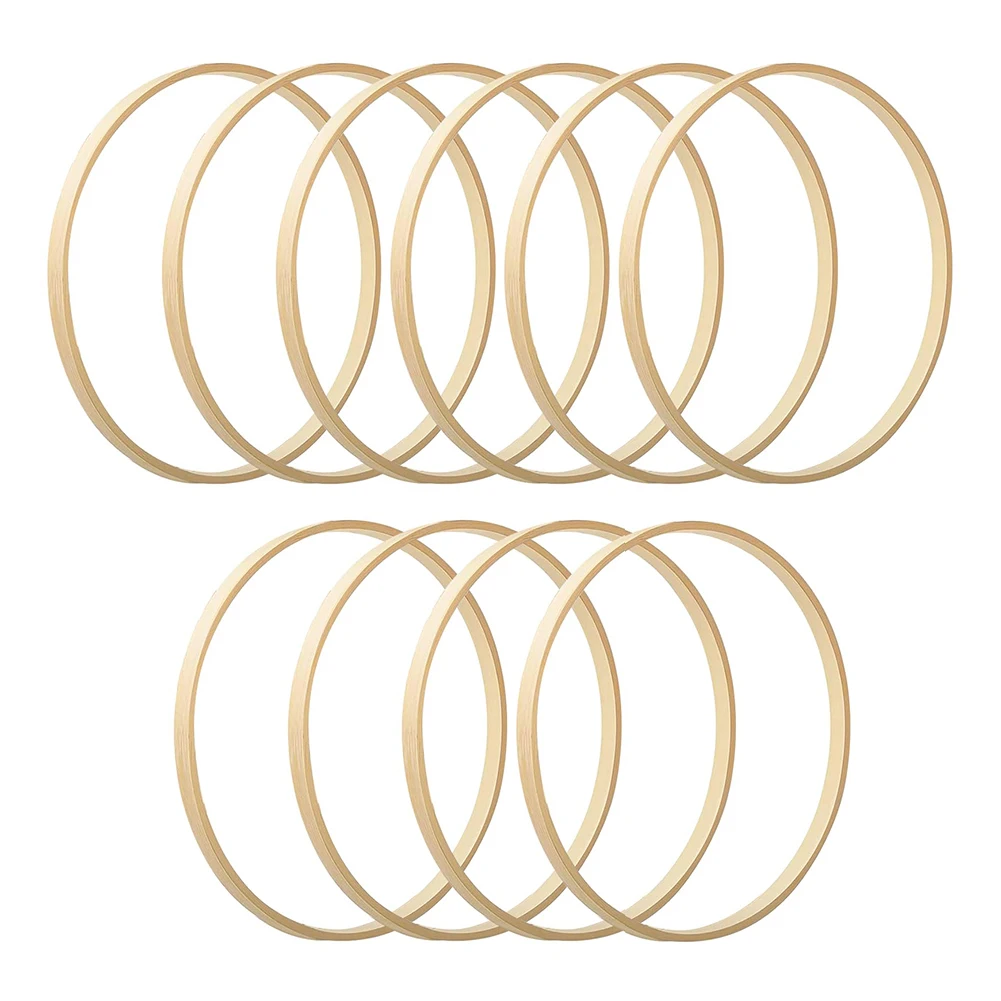 

10pcs Dream Catcher Rings 15cm Wooden Rings For Crafts Flower Wreath Rings DIY Wall Hanging Decorations Accessory