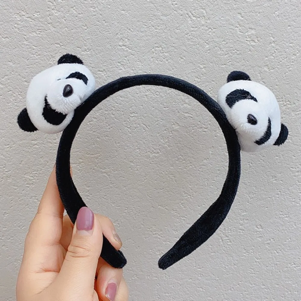 Creative Plush Cloth Animal Pattern Duck Panda Hairbands For Girl Woman Cute Cartoon Wash Face Make Up Hair Hoop