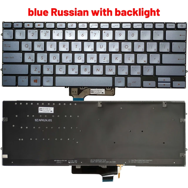 NEW Russian/US Laptop Keyboard For ASUS ZenBook UX431