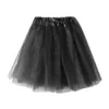 Black White Pleated Skirt Sexy Midi Tulle Skirt High Waist Full Lining Adult Tutu Korean Style Women Jupe Femme Faldas 3