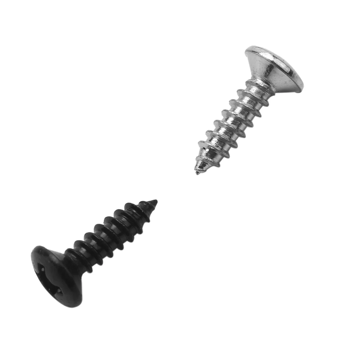 BAAU 600 Piece Bass and Guitar Pickguard Mounting Screws Scratch Plate, Silver and Black