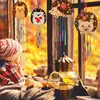 Wooden Wind Chimes Kids Craft Hedgehog Wind Chime Painting Set Painted Pendant Craft Set Handmade Butterfly Design Room Decor 3