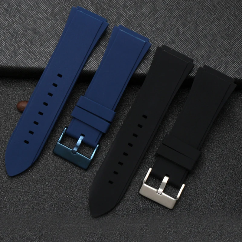 

22mm Rubber Watchband Blue Color Silicone Rubber Bracelet For Guess W0247G3 W0040G3 W0040G7 Watches Band Brand Sport Watch Strap