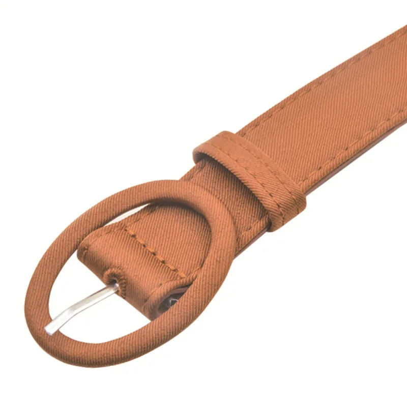 Children's PU Pin Buckle Belt Girls Simple Multi-coloured Versatile Dress Jeans Decorative High Quality Canvas Fabric Thin Belt