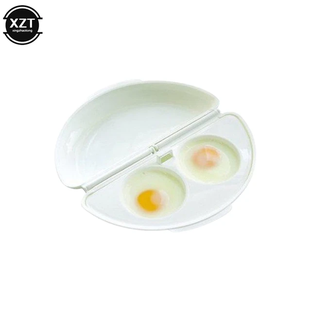 Cuiseur à œufs en plastique micro-ondes, 2 œufs pochés, outils de cuisson  pour les touristes, design de haute qualité - AliExpress