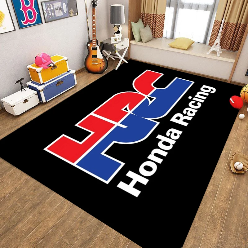 

Fashion Motorcycle Rugs 3D Print HRC Honda logo Carpet For Living Room Bedroom Decorate Kid Game Gift Mat