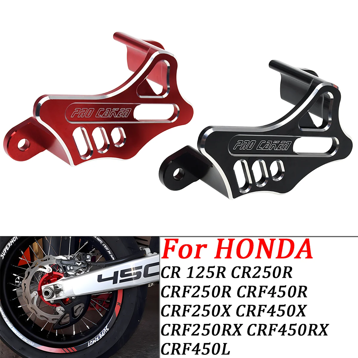 CNC Hinten Bremssattel Schutz Für Honda CRF CR125R CR250R CRF250X CRF450X CRF250RX CRF250R CRF450R CRF450L 2002-2022 Motorrad