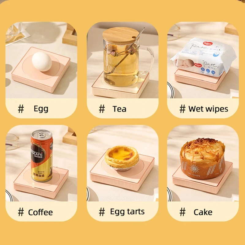 Cup Heater Mug Warmer Electric Hot Plate 55C Thermostatic Heating Pad Warm Coaster For Coffee Milk Tea Friends Gift 110V/220V 5