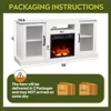 Fireplace TV Stand for 65" TVs, Entertainment Center with 18 Inch Electric Fireplace, TV Console with Open Shelves 6