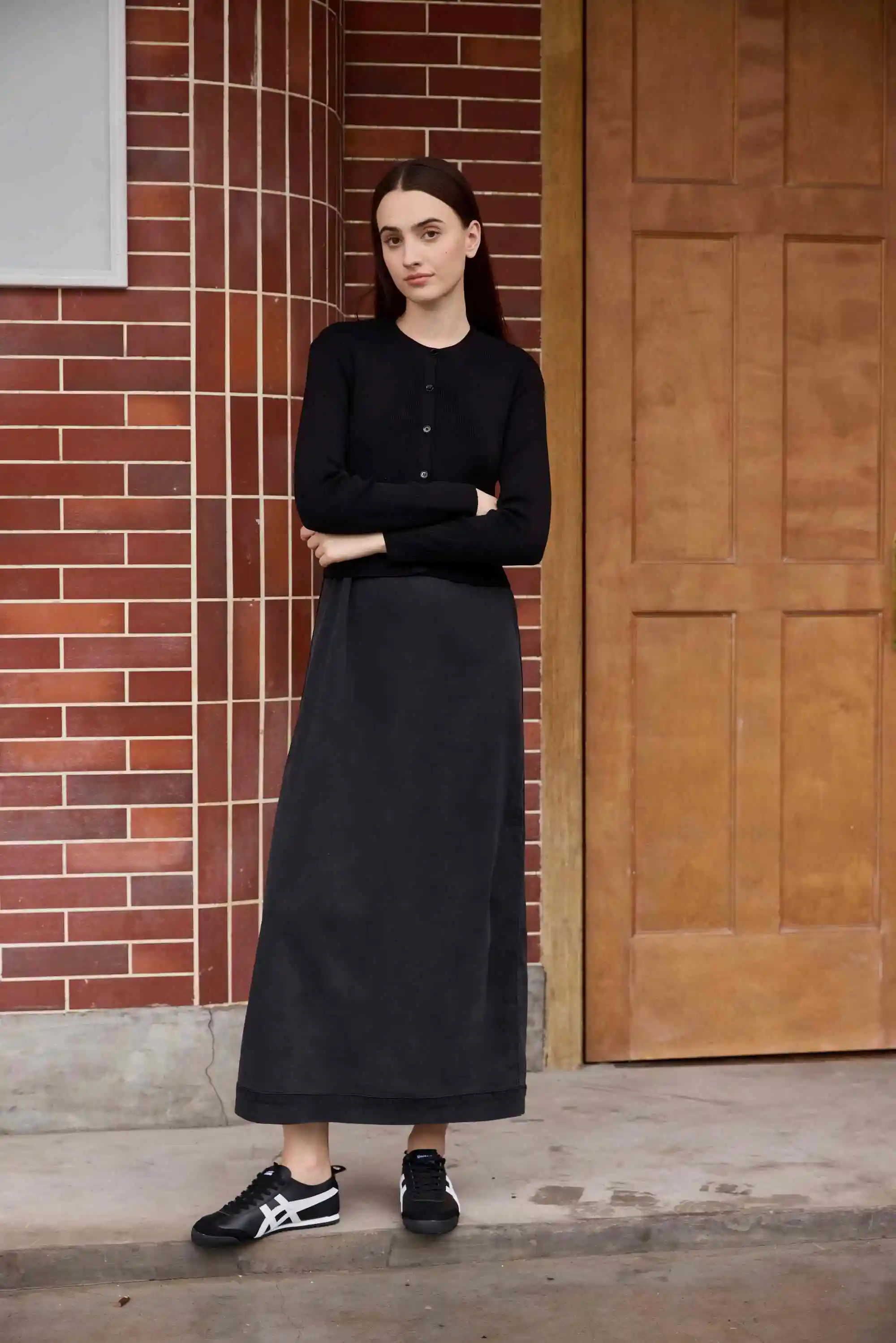 V-neck Denim Dress  Knitting Cardigan - Womens AutumnWinter Modal Shirt
