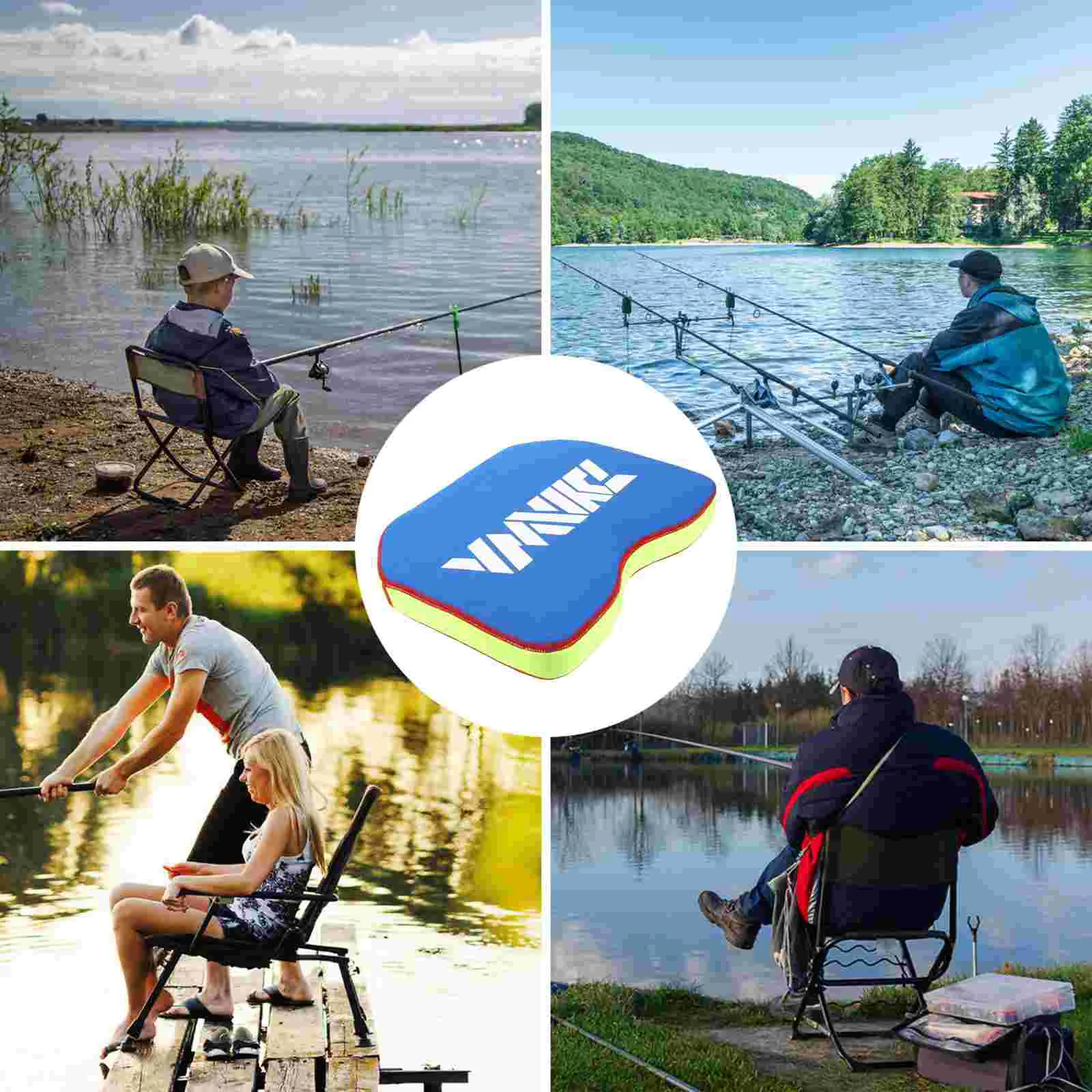 Fishing Cushion Seat Pad Suction Cups Chair Accessories Memory Pillow Slow Bump Anti Skid Kayak Saddle Stool
