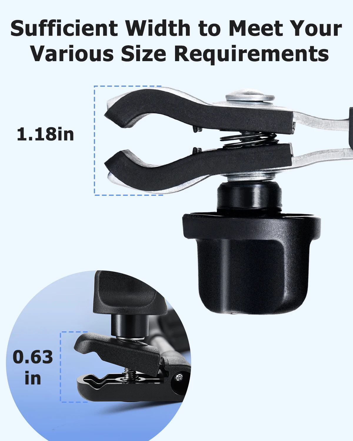 Eary Adjustable Umbrella Stand Mount Portable Holder With Universal Clamp for Travel Beach Chair Fishing Bleacher Patio Stroller