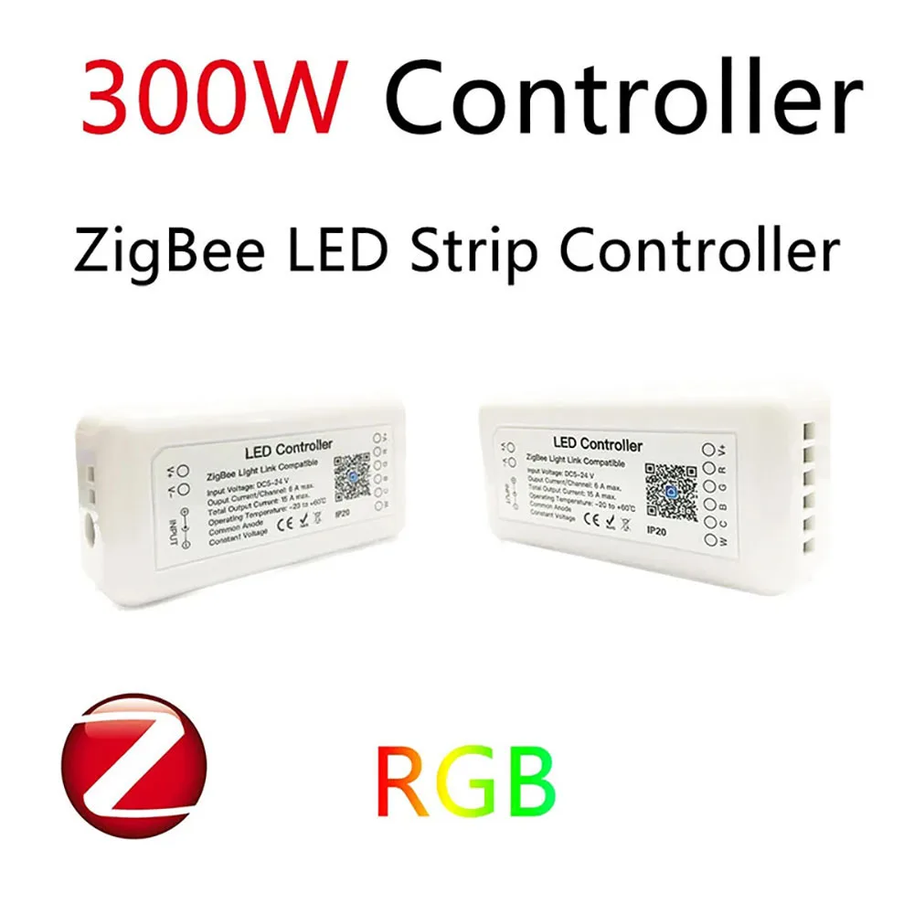 

Tuya Zigbee Smart LED Controller RGB Controller 6pin Light Strip Controller DC12-24V Work With Alexa Google Assistant