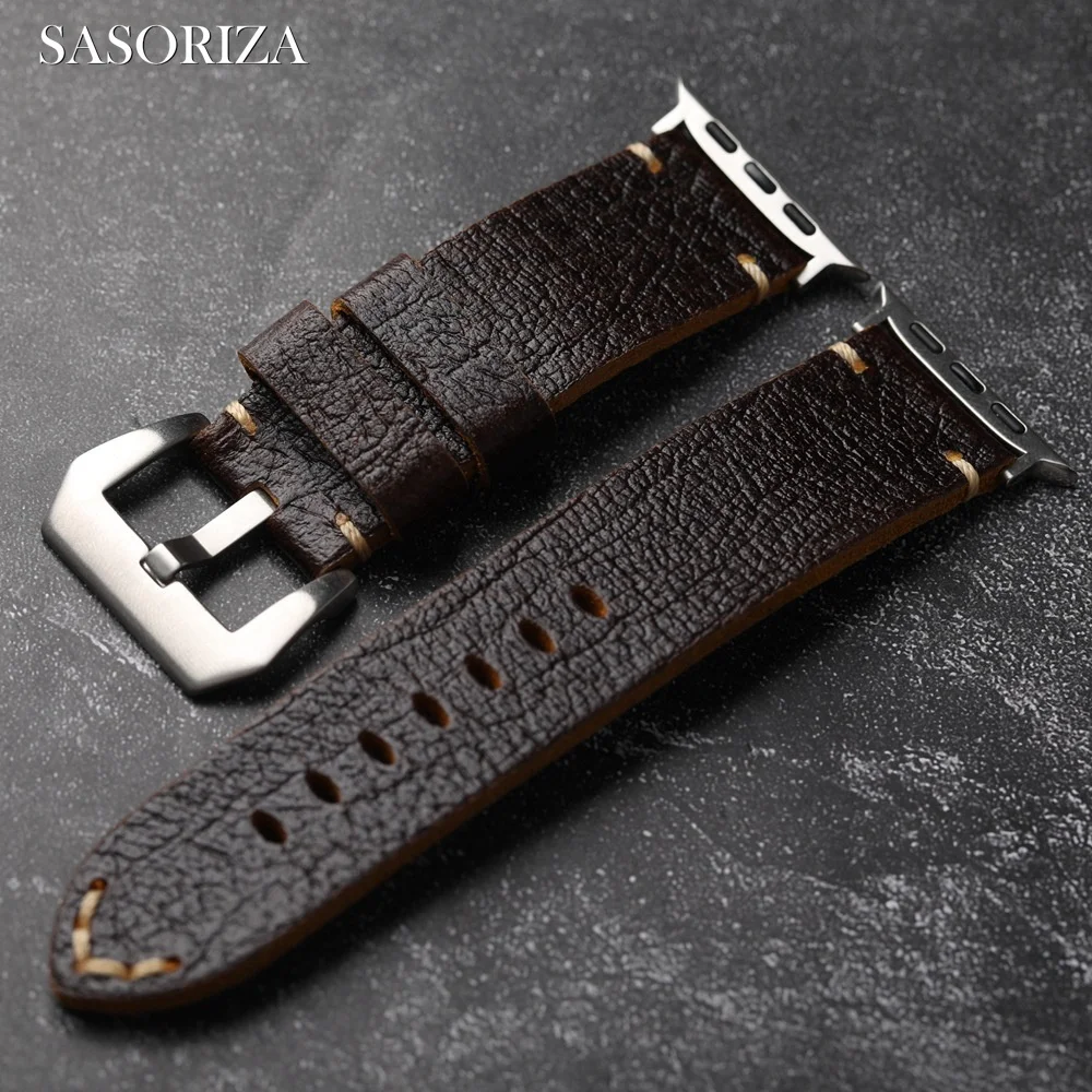 

Vintage genuine leather watch band for Apple Watch 1/2/3/4/5/6/7/8/SE/SE2/Ultra 38mm 40mm 41mm 42mm 44mm 45mm 49mm watch strap