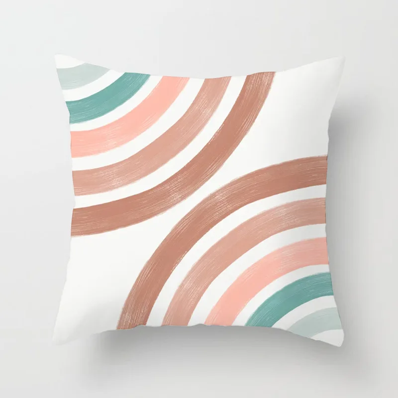 Colorful Stripes Pillow Cover Throw Pillows for Living Room Sofa Soft Polyester Pillow Case Sofa and Bed Cushions Plaid Car Home
