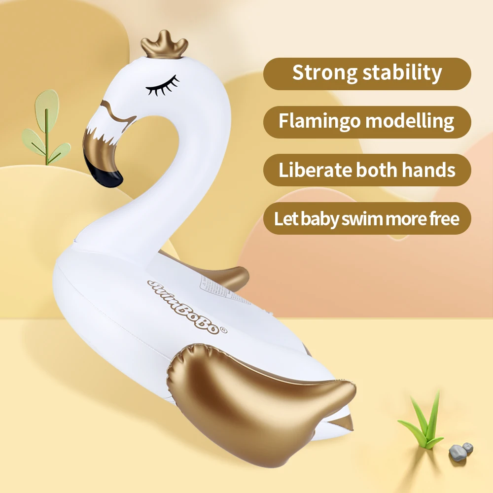 Swimbobo New Style Baby Seat Floats Thick PVC Inflatable Kids Swim Float Children's Swimming Rings Toys Floating Ring For Summer 5