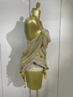 2025 New Luxury Sparkly Diamond Sexy Mesh Bodysuit Women Evening Prom Birthday Party Gown Nightclub DJ Performance Stage Wear - Image 4