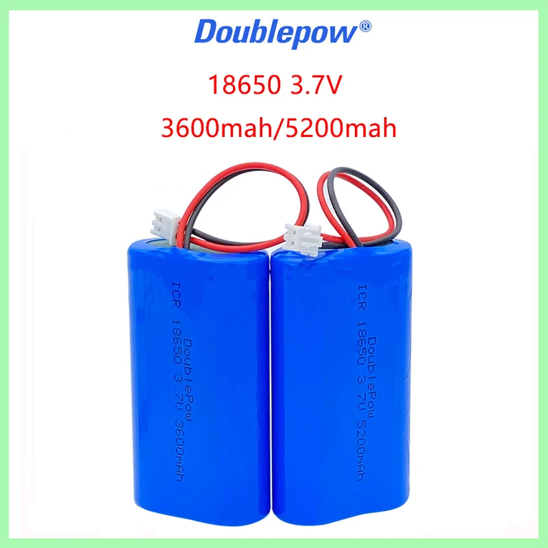 Bloco de Bateria de Lítio 3600 5200mah Bateria Recarregável Equipamento de Monitoramento Placa de Proteção Mais Xh2.542p Plug 3.7v 18650