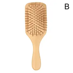 Eco - Friendly Bamboo Detangling Hair Brush and Comb Set (B)