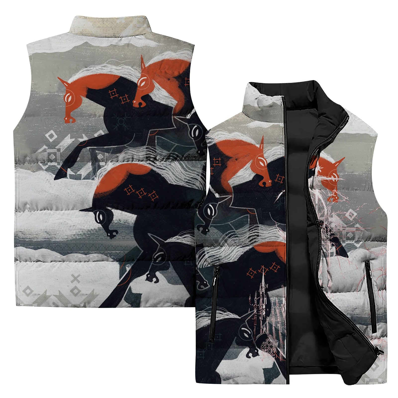 thumbnail image 1 of Chaleco de punto con diseño de animal para hombre, chaleco de moda con diseño de dragón, resistente al viento y al frío, chaquetas de plumón cálidas para hombre 2024, ropa para hombre duradera y fresc, 1 of 5
