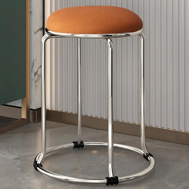 Velvet Bar Chair Kitchen Lounge Salon Table Modern Luxury Round Stool Chair Bathroom Outdoor Style Cadeira Home Furniture YH dining chair