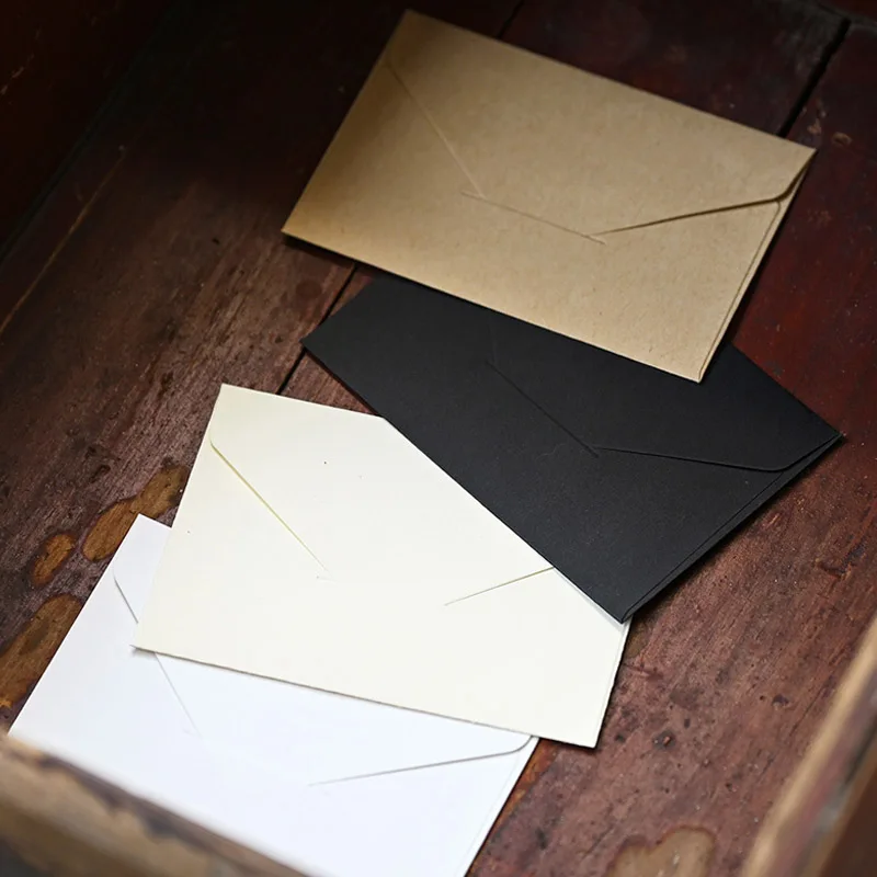 20/40PCS Window Envelopes for Letters DIY Handmade Packaging Blank Paper Retro Card Postcard Wedding Invitation Gift Envelope
