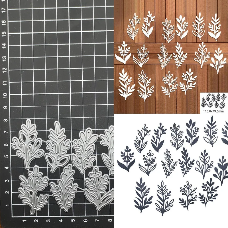 

Leaves Metal Cutting Dies Scrapbooking stamps embossing paper Cards border template punch Stencils DIY