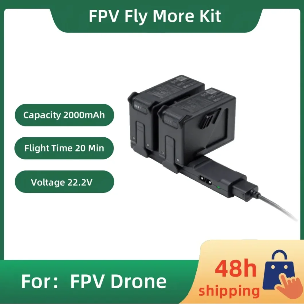 Kit Fly More pour Drone FPV - Batterie 2000mAh ×2 + Hub Charge