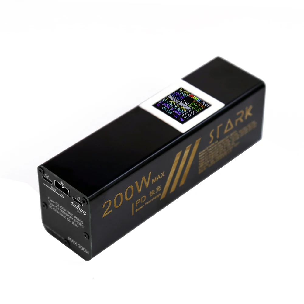 200W 40000mah PowerBank Kit DC UPS Punk 1.54inch HD IPS Screen No Welding 18650 21700 Battery Case PD Laptop Phone Fast Charging