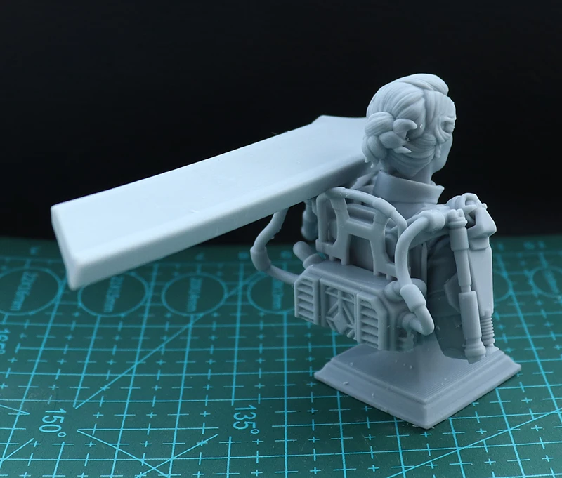 50mm 60mm Resin Model Kits Battle Angel Girl Bust Figure Sculpture Unpainted No Color RW-684
