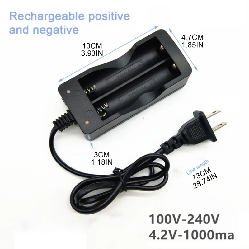 Battery Charger MS-202A Li-ion 18650 Rechargeable Dock Base Independent Circuit Indicator K1KF
