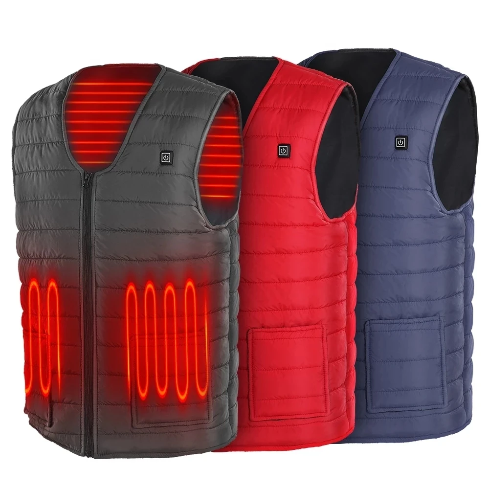 MenautumnOutdoorUSB5placesInfraredHeatingVestJacketWinter