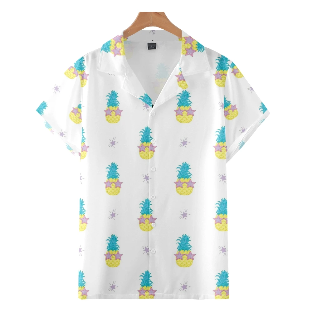 

Men's Fashion Cuban Style Hawaiian Shirt Flamingo Coconut Tree 3D Print Cozy Casual Short Sleeve Beach Oversized Clothes 4