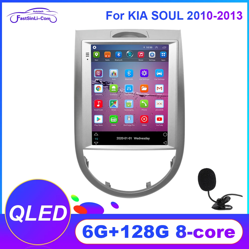 Автомобильный плеер для KIA SOUL 2010-2013 с вертикальным экраном на Android в стиле Тесла