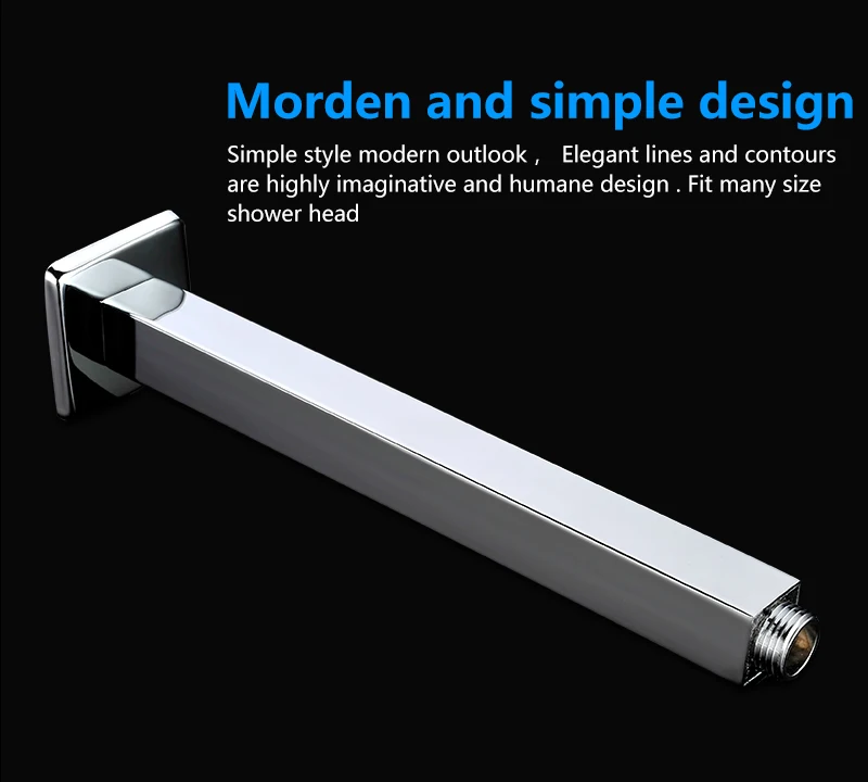 Description Picture 2 of itemOLEFY Modern House Bathroom Fittings Brushed 25CM 20CM Length Ceiling Mounted Shower Arm