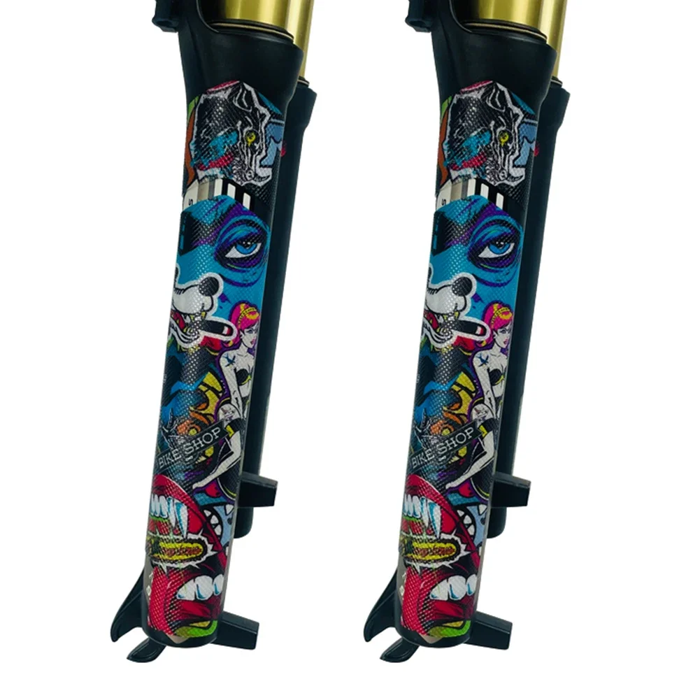 3D Bicycle Sticker Reusable Mountain Road Bike Frame Scratch-Resistant Sticker Cycling Front Fork Protector Decorations