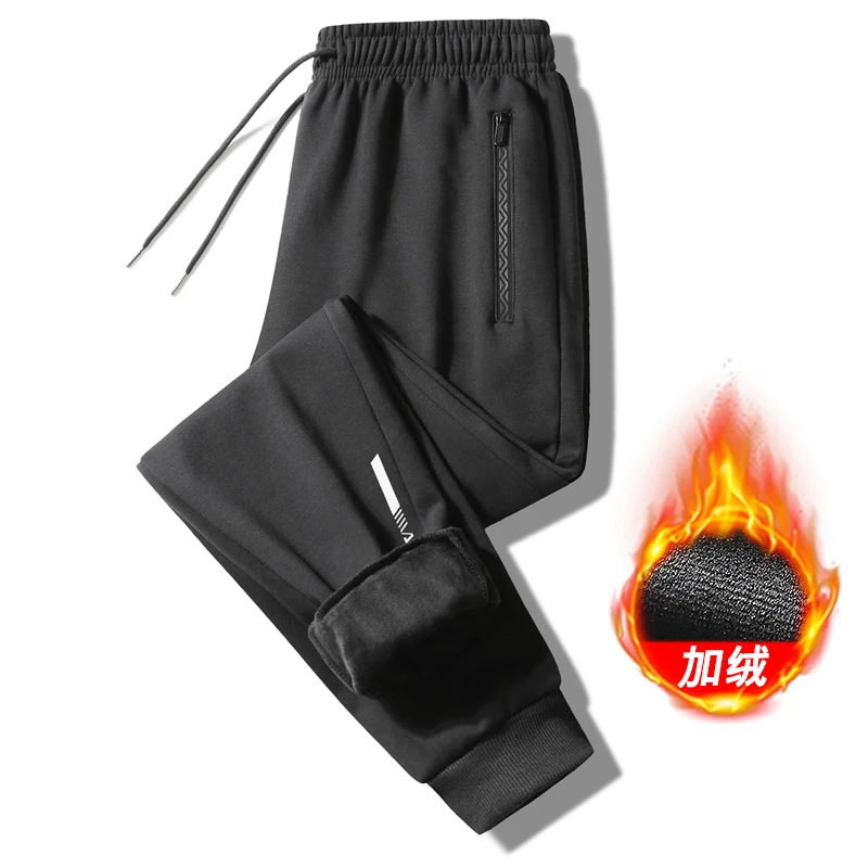 

Winter Warm Pants Men 2022 Thick Casual Thermal Sweatpants Male Trousers Brand High Quality Fashion Men Joggers 8829