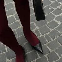 Collants super élastiques pour femmes, bas minces, leggings grande taille, rouge, sexy, printemps, automne, hiver, Y2k, 2024 2