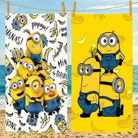 Cute M-minions Towel Quick Drying Pure Cotton Polyester Thick Bath For Children Adults Sports Travel Swimming And Surfing Towels 1
