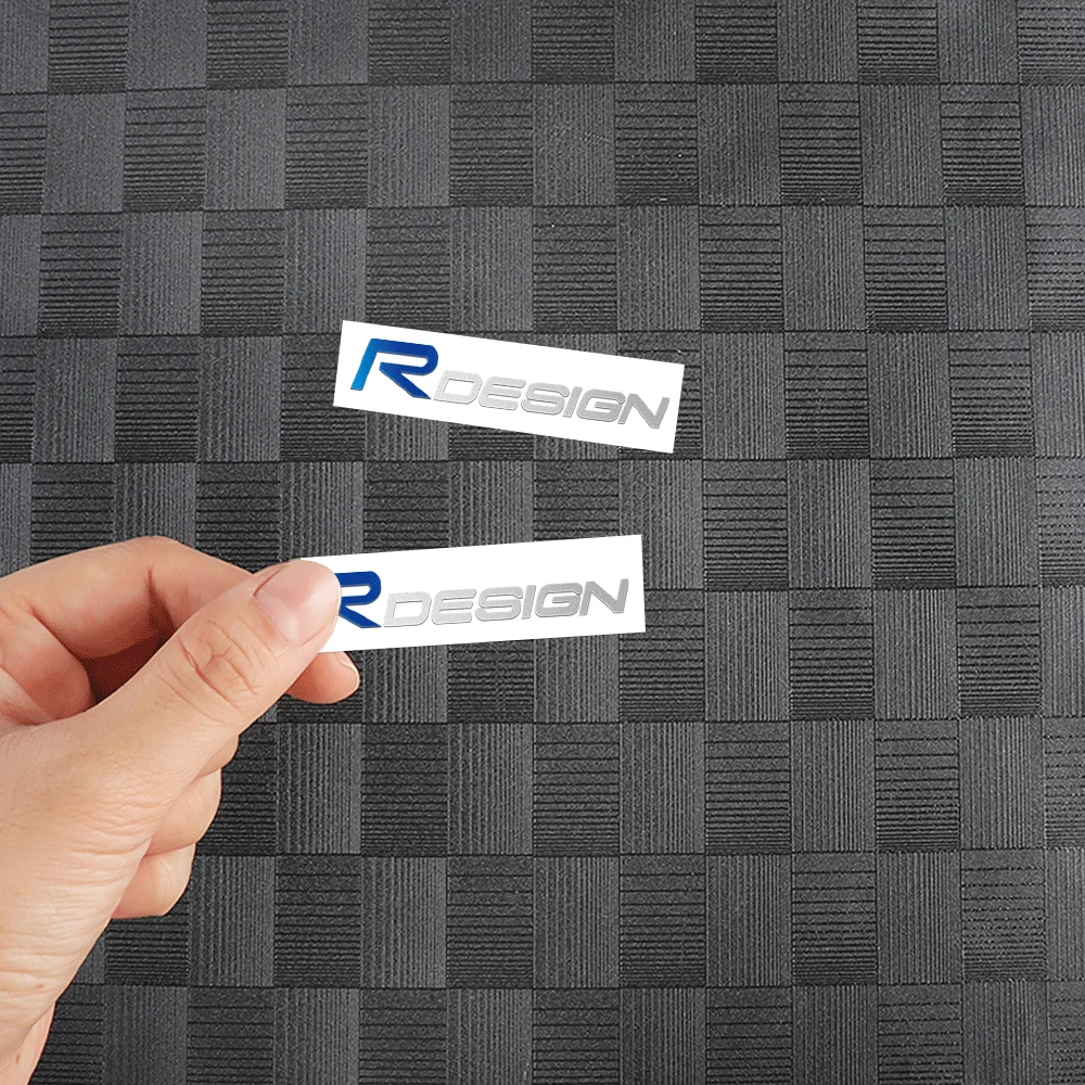 5Pcs 3D 금속 자동차 인테리어 장식 스티커 R 디자인 배지 볼보 RDESIGN T6 AWD S40 S90 S60 XC40 XC60 XC90 용 자동 스타일링