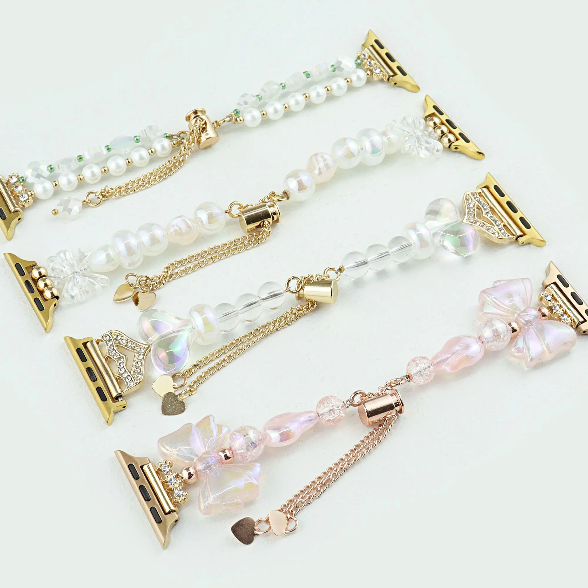 

Ремешок жемчужный для Apple Watch Ultra Band 49 мм 44 мм 45 мм 41 мм 40 мм 38 мм 42 мм, женский ювелирный браслет для iwatch Series 8 7 6 5 4 SE