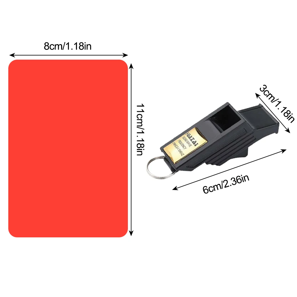Football Whistle Referee Card Set Portable Warning Cards for Training