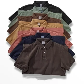 Polo alla moda e Versatile in puro cotone con colletto-perfetta per l'estate