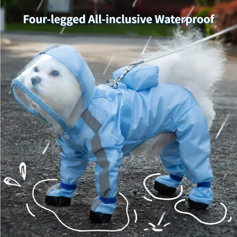 大型犬の雨防水服ペットレインコートサモイゴールデンレトリバー
