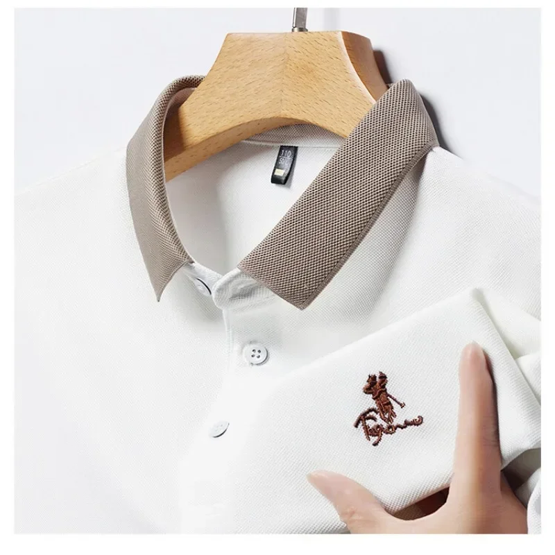 New Summer Men's Breathable Lapel Short-sleeved POLO Shirt Comfortable Tee