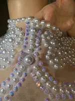 Sexy Skinny Sequins Mirrors Jumpsuit DanceWear Transparent Leggings Stretch CostumeOutfit Performance Outfit CO04 - Image 3