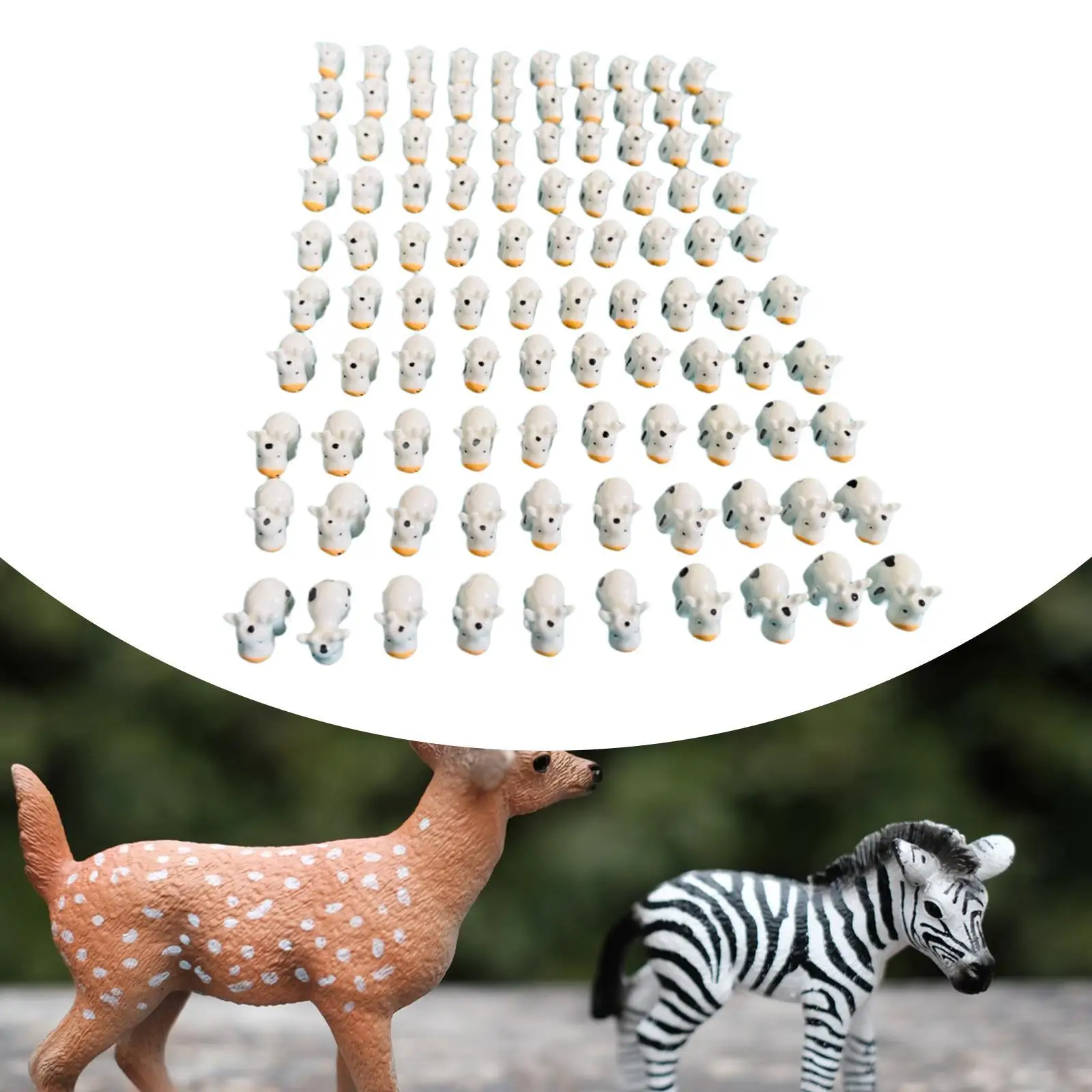 100 Pieces Miniature Cows to Hide Resin Cows Sculpture Animals Statues for Dollhouses Fairy Garden Micro Landscape Party Favors